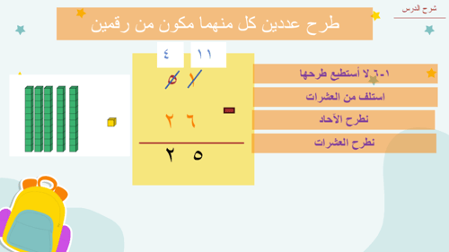 درس طرح عددين كل منهما مكون من رقمين
