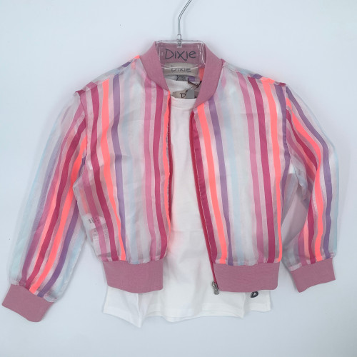 NEON SUMMER BOMBER JACKET WITH TSHIRT