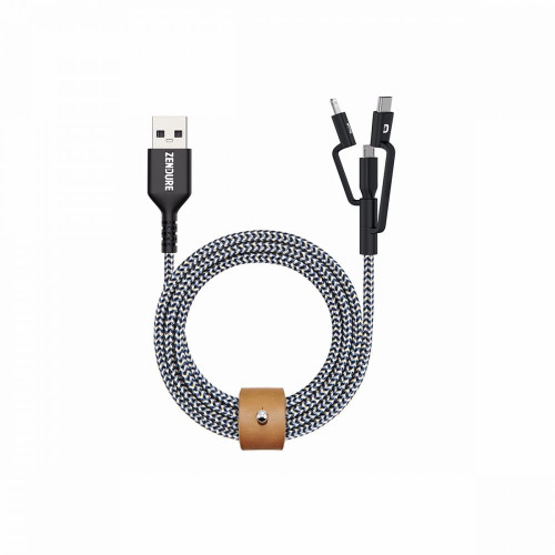 زندور كيبل 3 في 1 سوبر كورد اسود متر