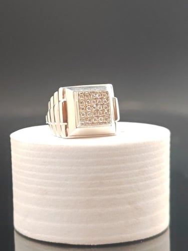 خاتم الماس فضة عيار 925