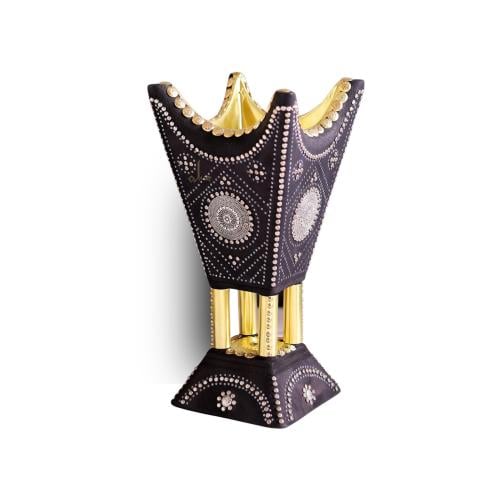 مبخرة ملكية أسود وذهبي