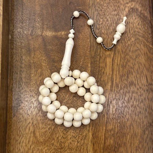 سبحة عاج ناب الفيل الطبيعي 25 جرام