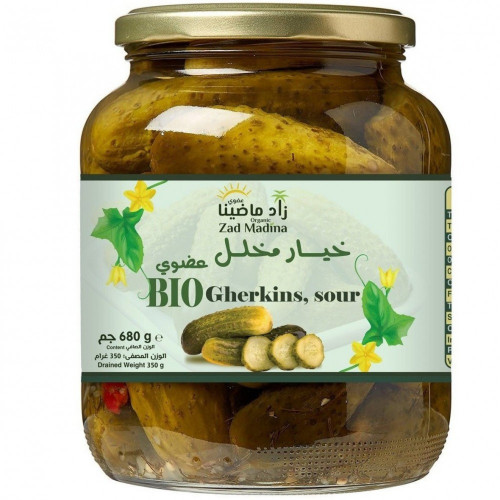 زاد ماضينا مخلل خيار عضوي 680 جرام