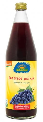 عصير عنب أحمر عضوي - 750 مل - أرض الطبيعة