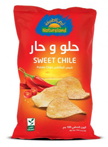 شيبس البطاطس-حلو و حار 100جم عضوي أرض الطبيعة