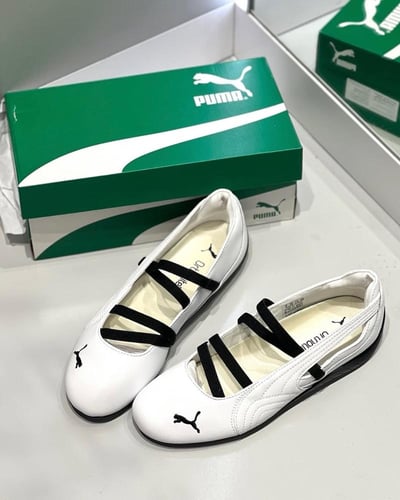 Puma Women’s Speedcat Ballet Leather Shoes in Whit...