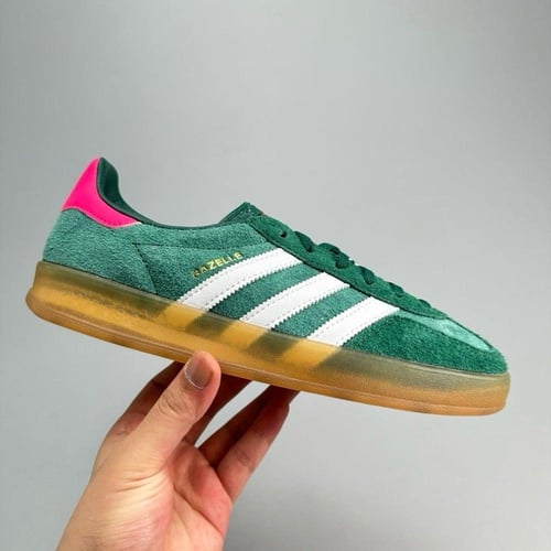 adidas Originals Gazelle Indoor Green Lucid Pink