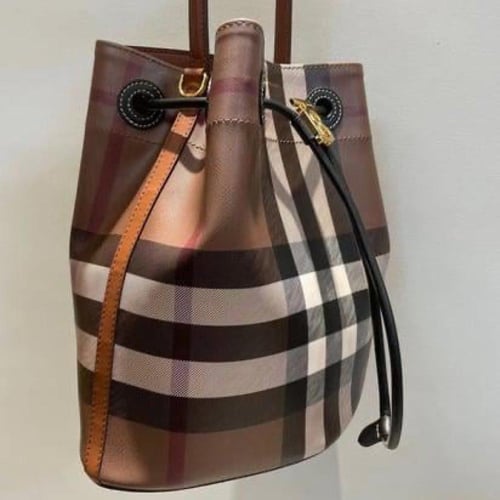 Burberry Women's Grey and Black Crossbody Bag