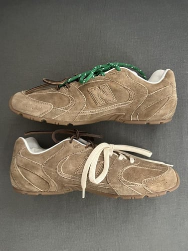 New balnce & MIU MIU catwalk style dark beige
