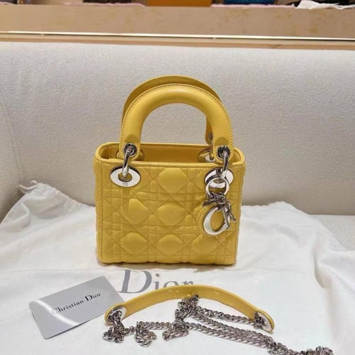 Lady Dior Micro Bag Yellow