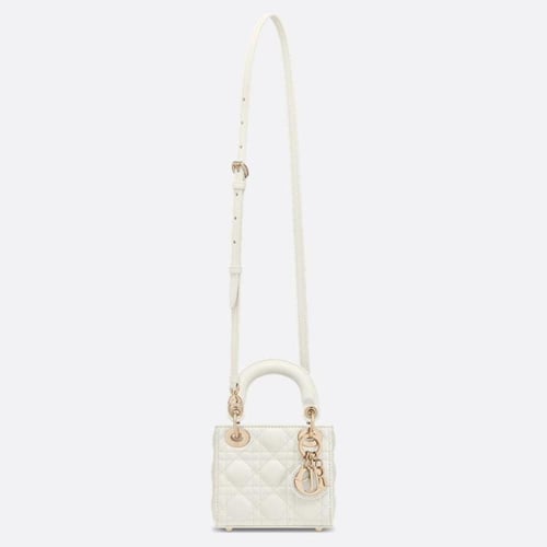 Lady Dior Micro Bag White