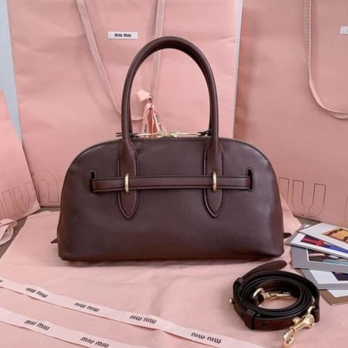 Miu Miu Aventure nappa leather top-handle bag