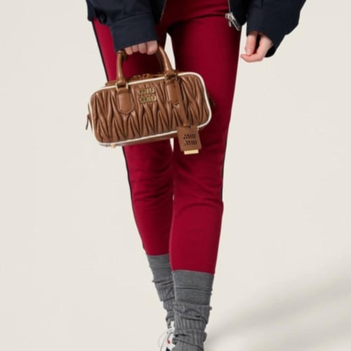 MIU MIU Large Arcadie Top-handle Bag in Matelassé...