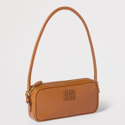 MIU MIU Logo Pouch Purse in Leather