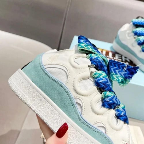 Lanvin Curb lace-up sneakers Sage Green