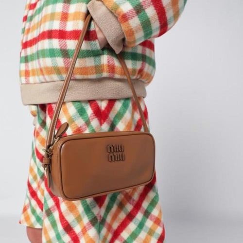 MIU MIU Logo Pouch Purse in Leather
