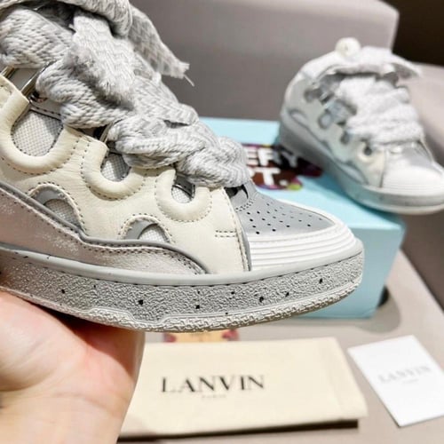 Lanvin Curb lace-up sneakers Light Gray