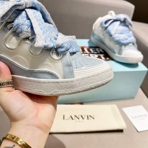 Lanvin Curb lace-up sneakers Baby Blue