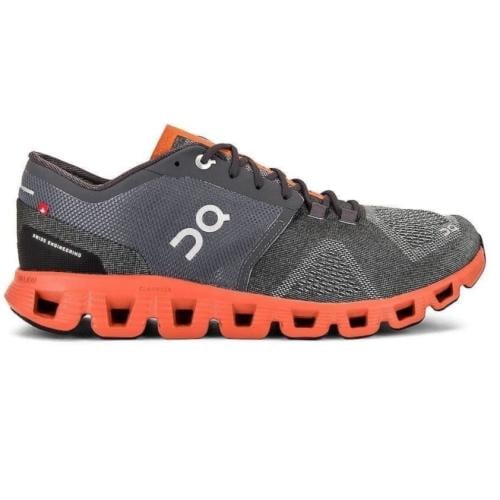 On Running cloud X Rust Rock Grey