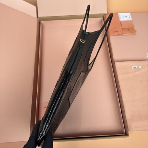 Miu Miu patchwork-design leather shoulder bag