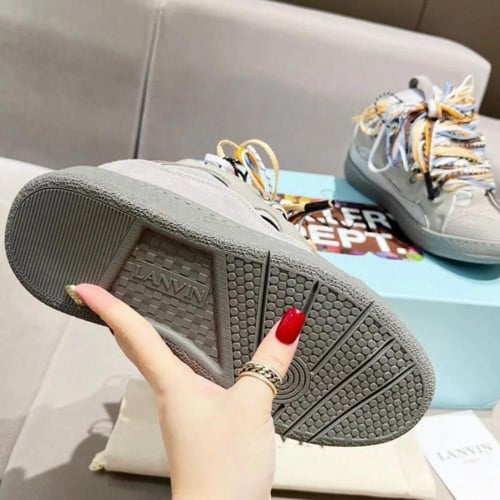 Lanvin Curb lace-up sneakers Grey