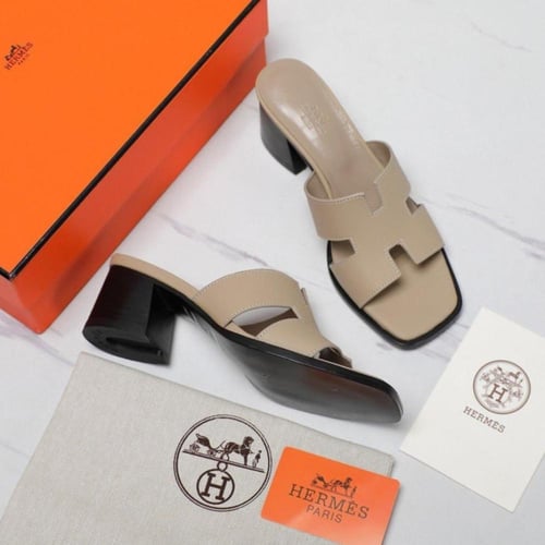 ‏ Hermès Oran Beige slipper