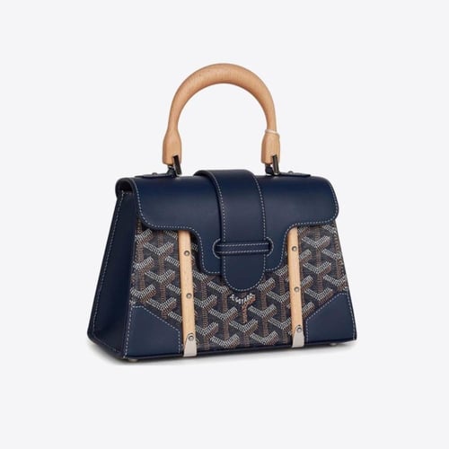 Goyard Saigon Structured PM Bag -Navy Blue