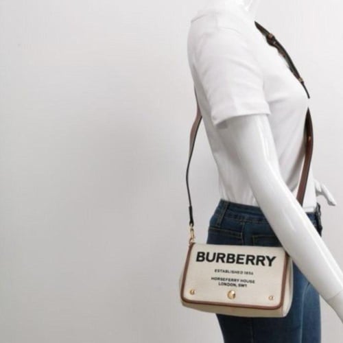 Burberry Horseferry Print Canvas And Leather Note...