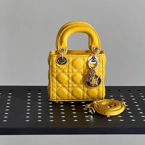 Lady Dior Micro Bag Yellow