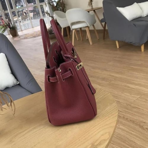 HERMES burgundy bag