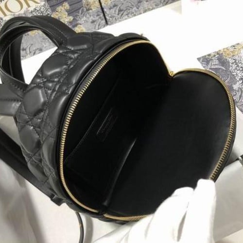 Lambskin Cannage Dioramour Mini Backpack Bright Bl...