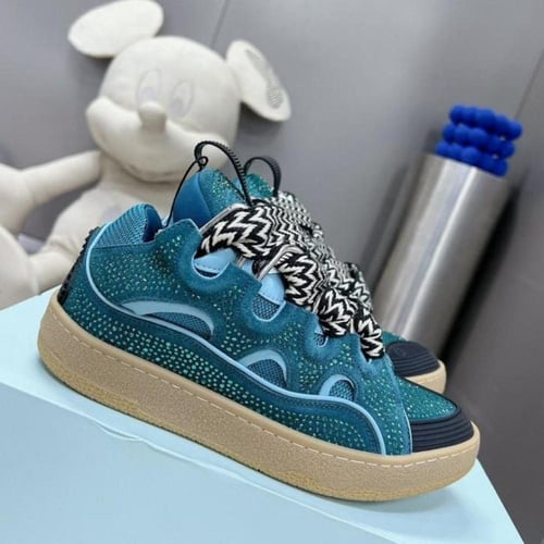 Lanvin Curb lace-up sneakers Teal