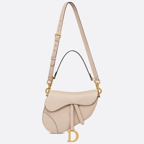 Dior Saddle Bag with Drawstring Beige