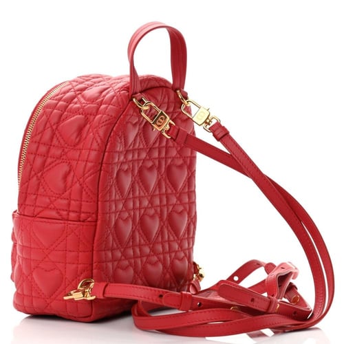 Lambskin Cannage Dioramour Mini Backpack Bright Re...
