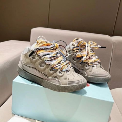 Lanvin Curb lace-up sneakers Grey