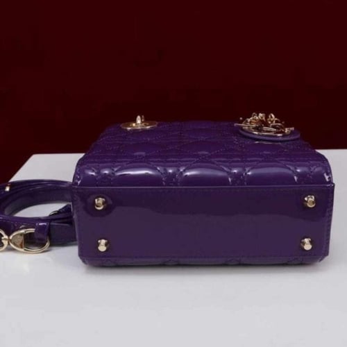Mini Lady Dior Purple Bag