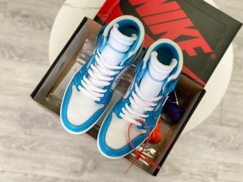 Air jordan 1 high off white Light Blue