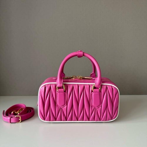 MIU MIU Large Arcadie Top-handle Bag in Matelassé...