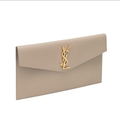 SAINTLAURENT Leather Uptown Bag-Beige