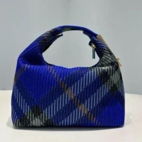 BURBERRY Peg Duffle Mini Woven Top-Handle Bag