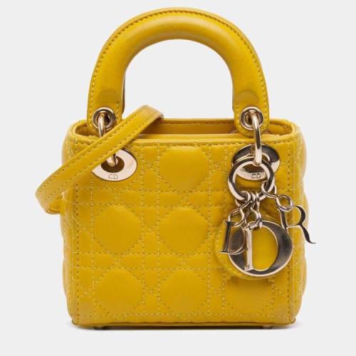 Lady Dior Micro Bag Yellow