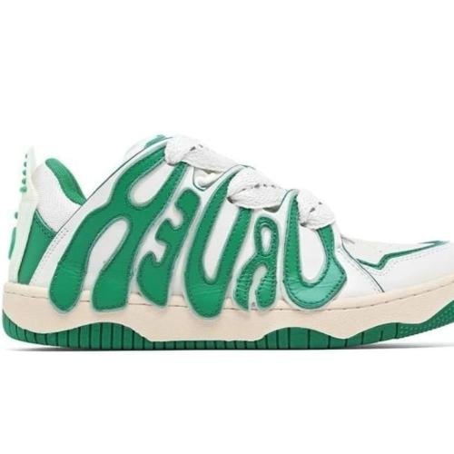 Old Order Skater 001 sneakers in an Olive Green / white