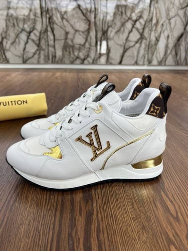 LOUIS VUITTON RUN AWAY SNEAKER WHITE GOLD