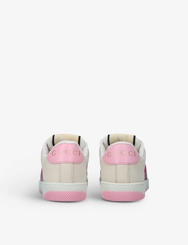 GUCCI Screener Web stripe leather trainers