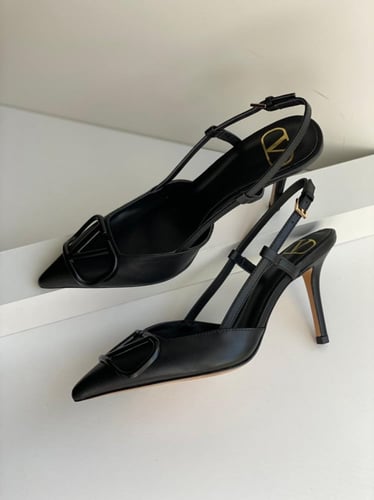 Valentino Garavani V LOGO Slingback Pumps 80mm