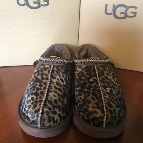 UGG Tazz Caspian Leopard-Print Slip-On Mules