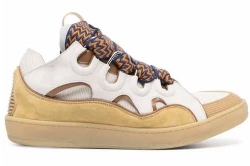 Lanvin Curb lace-up sneakers Beige