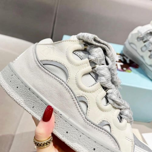 Lanvin Curb lace-up sneakers Light Gray