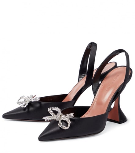 AMINA MUADDI Rosie satin slingback pumps