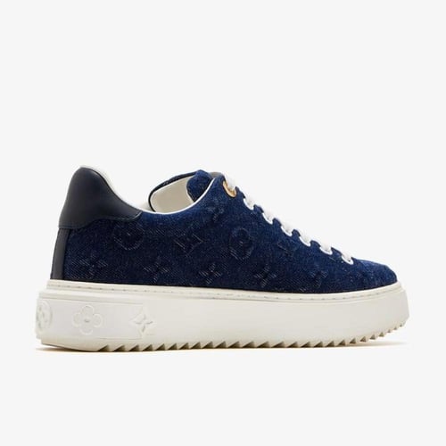 LOUIS VUITTON Time Out Sneakers Navy Blue Monogram